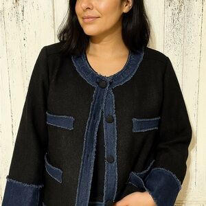 Studio Park x Shawn Killinger Mixed Media Lady Jacket Size L [NWOT]